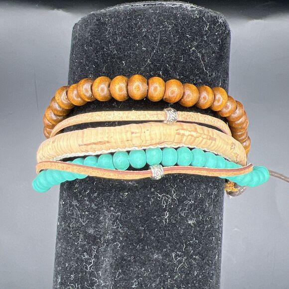 Paparazzi Bracelet Stack To Basics Blue Urban Boho Western Hippie Wristlet Slide - Picture 5 of 10